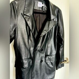 Princess Polly leather blazer black small medium